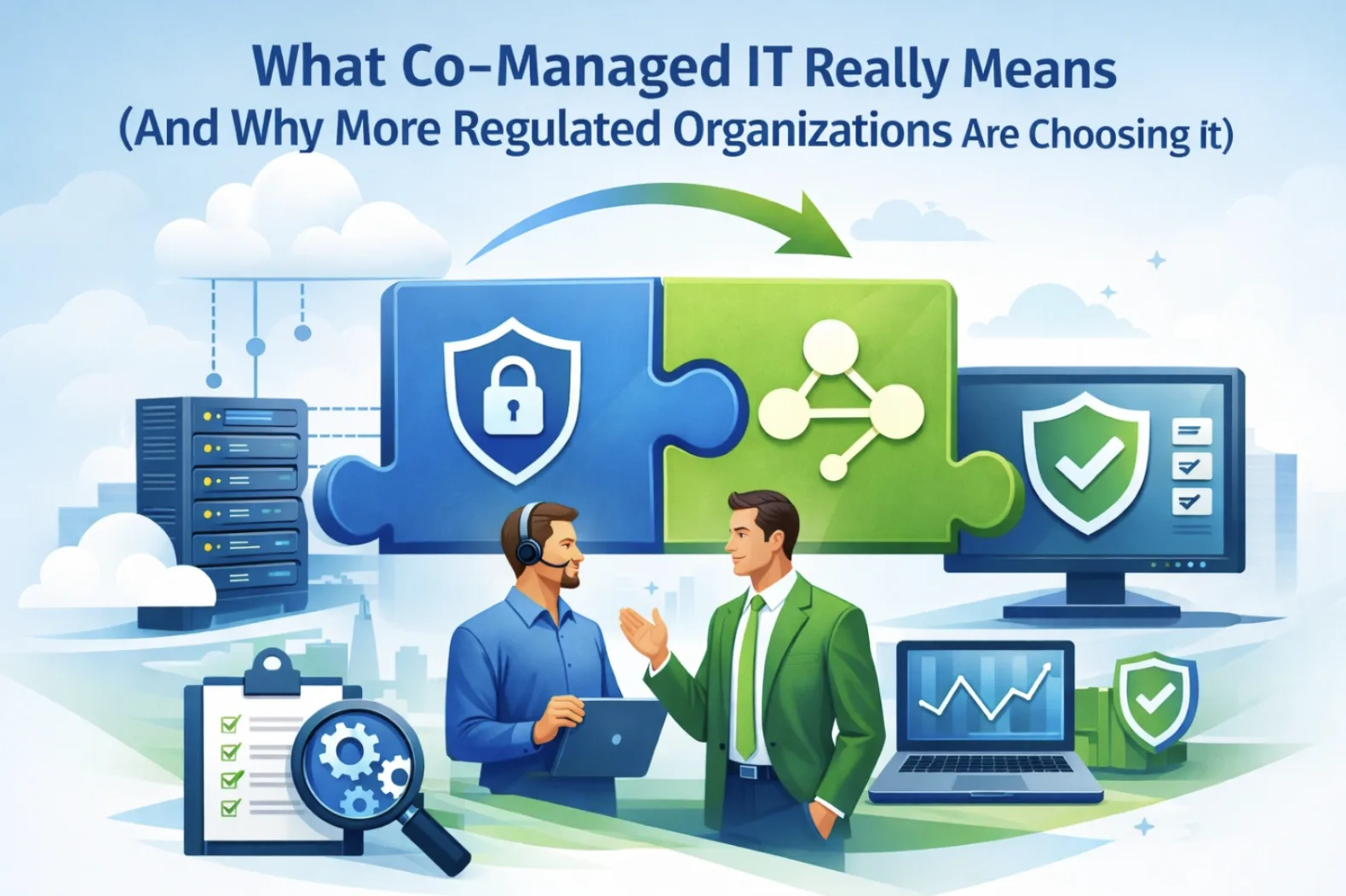 Co-managed IT support for regulated organizations